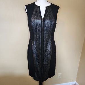 Cache Black and Gray Mini Dress